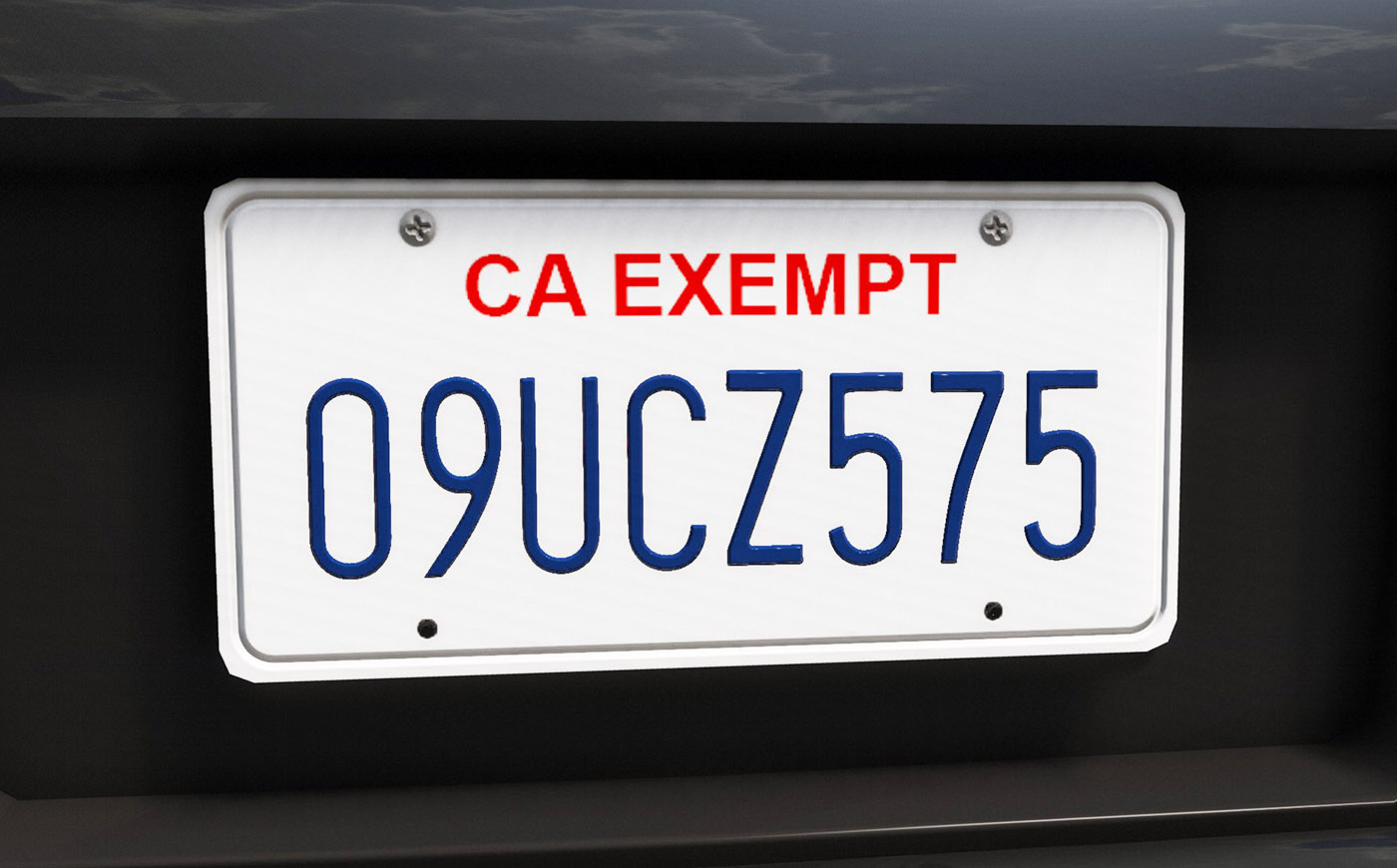 What Is A Ca Exempt License Plate