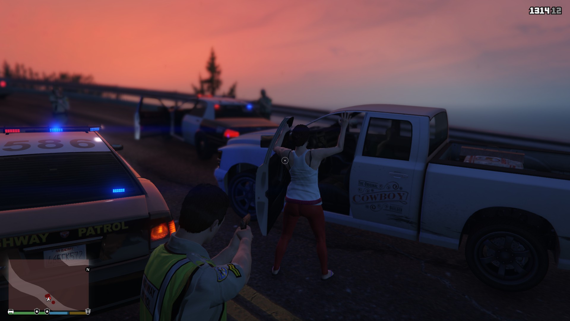 SAHP and LSSD stopping a stolen vehicle